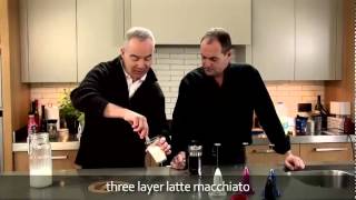 aerolatte  milk frother makes three layer caffè latte macchiato [upl. by Aicenod]