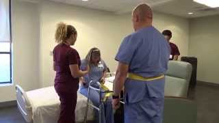 Physical Therapy Transfer Training  How To Transfer From Wheelchair To Bed [upl. by Llednol]