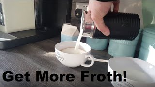 How to Get More Froth from Your Nespresso Coffee Aeroccino  Nespresso tips and help [upl. by Lammond904]