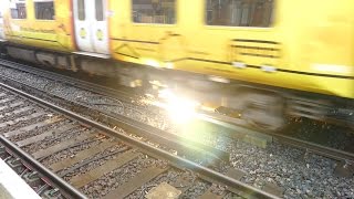 Merseyrail 507 009 making arcs at Birkdale station [upl. by Oglesby]